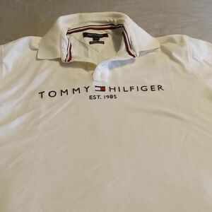 Tommy Hilfiger Cream Polo Shirt with Logo